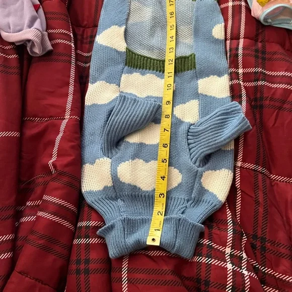 Cider Sky Blue and White Cat Sweater - Picture 10 of 11